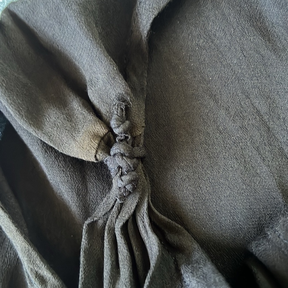 100% Raw SILK Swim Cover Resortwear Beach Dress in Black | Small/Medium - Picture 8 of 8